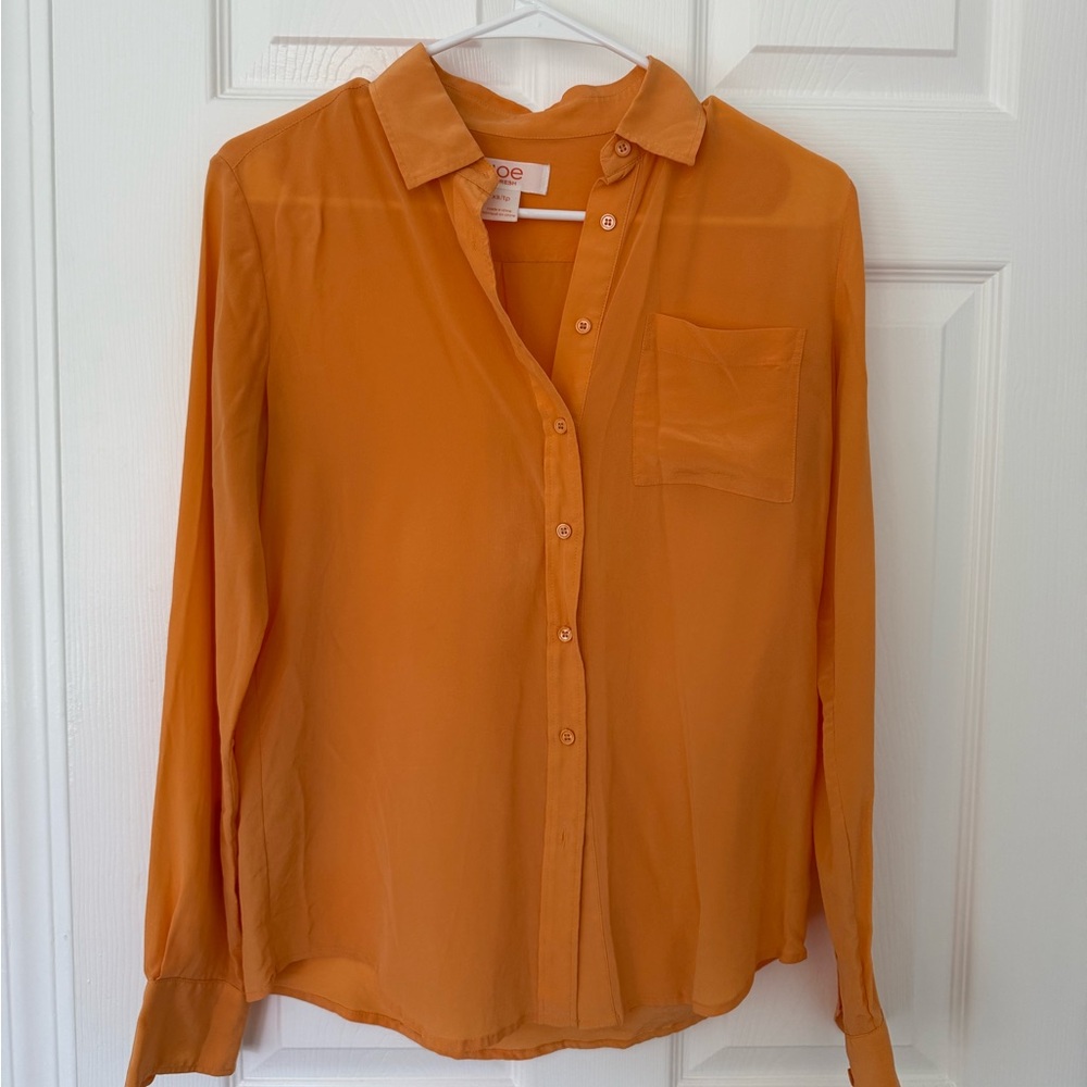 Joe Fresh Orange Silk Blouse